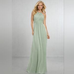 Mori Lee Madeline Gardner Chiffon Bridesmaid Dress Moss Green Size Plus 28